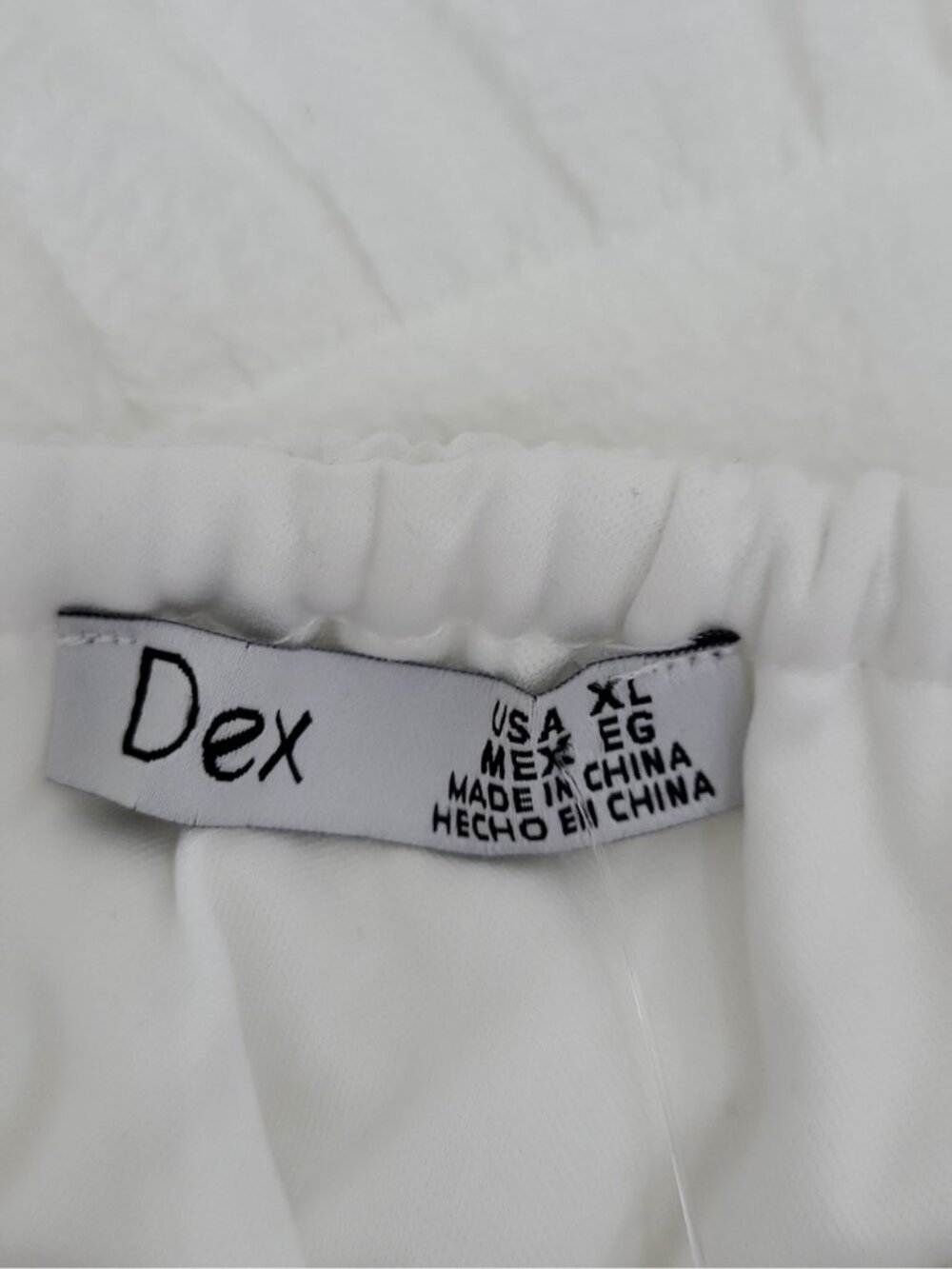 Dex Puff Sleeve  White Tiered Midi Dress Size XL - Picture 9 of 11